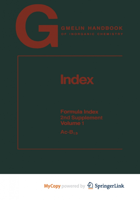 Index. Formula Index