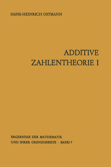 Additive Zahlentheorie