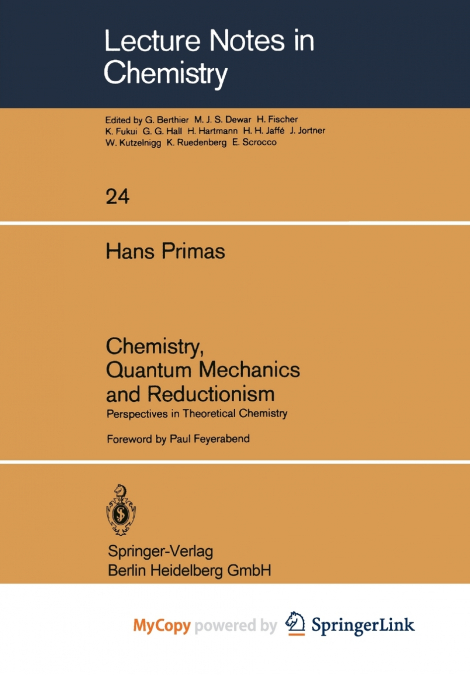 Chemistry, Quantum Mechanics and Reductionism