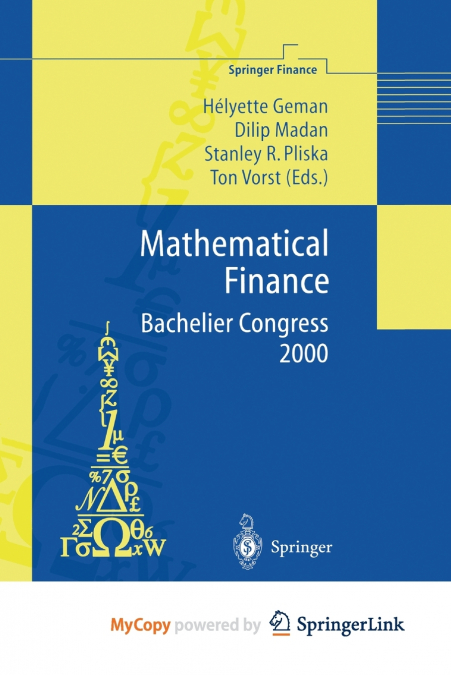 Mathematical Finance - Bachelier Congress 2000