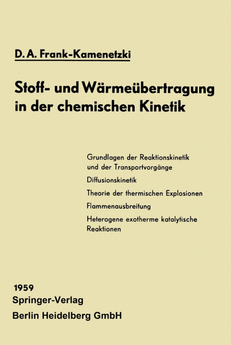 Stoff- Und Warmeubertragung in Der Chemischen Kinetik