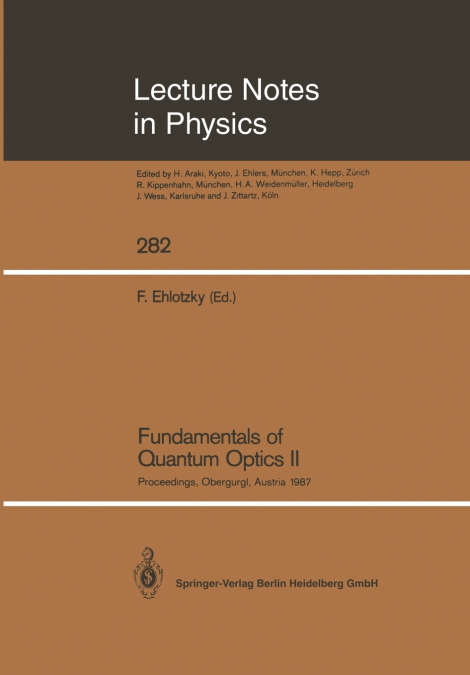 Fundamentals of Quantum Optics II