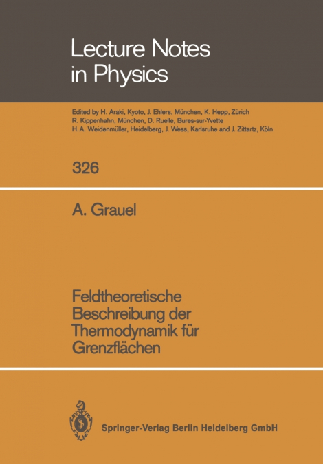 Feldtheoretische Beschreibung Der Thermodynamik Fur Grenzflachen