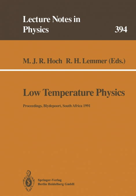 Low Temperature Physics