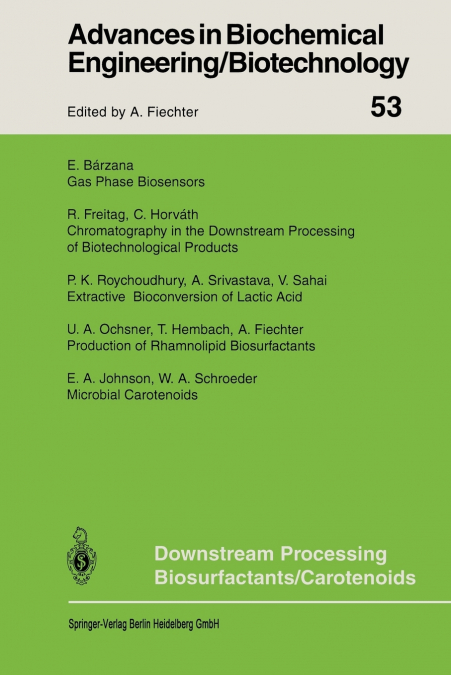 Downstream Processing Biosurfactants Carotenoids