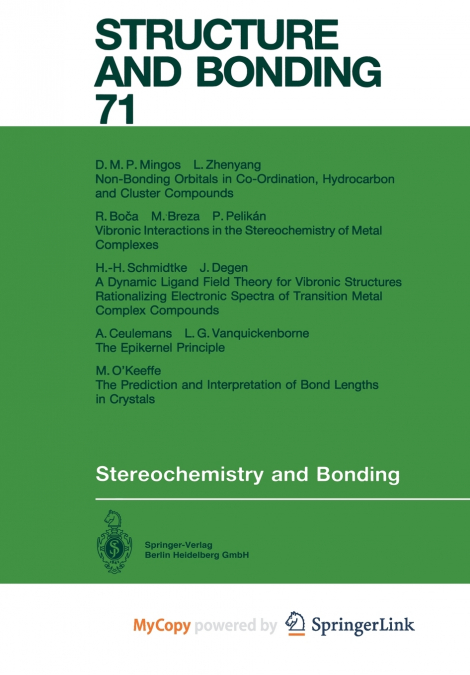 Stereochemistry and Bonding