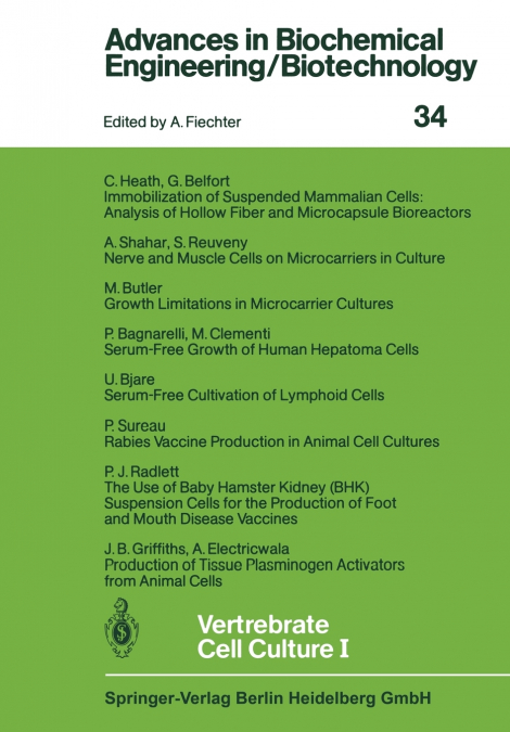Vertrebrate Cell Culture I