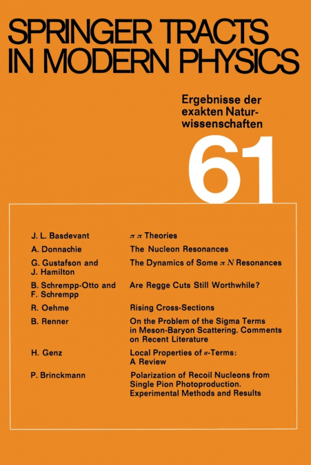 Springer Tracts in Modern Physics