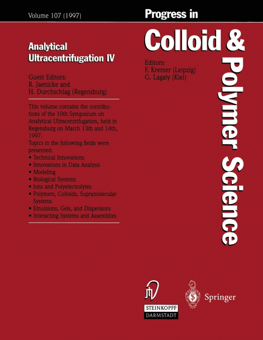 Analytical Ultracentrifugation IV