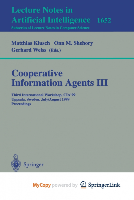 Cooperative Information Agents III