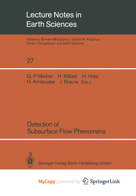 Detection of Subsurface Flow Phenomena