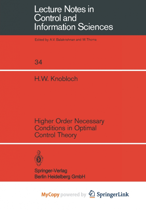 Higher Order Necessary Conditions in Optimal Control Theory
