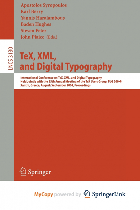 TeX, XML, and Digital Typography