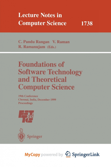 Foundations of Software Technology and Theoretical Computer Science