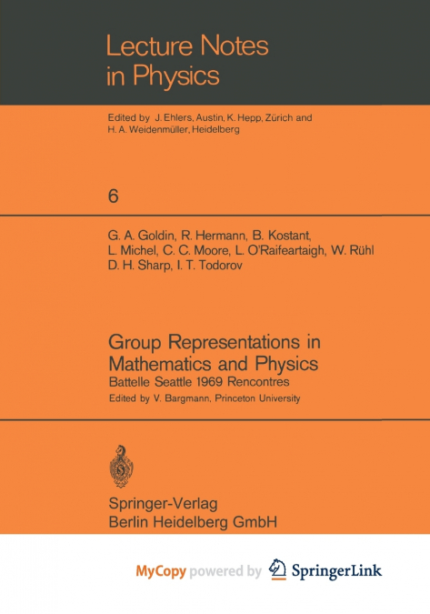 Group Representations in Mathematics and Physics
