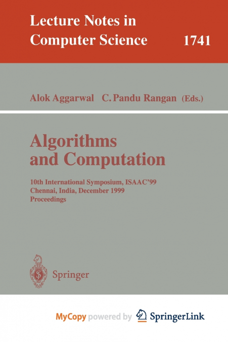 Algorithms and Computations