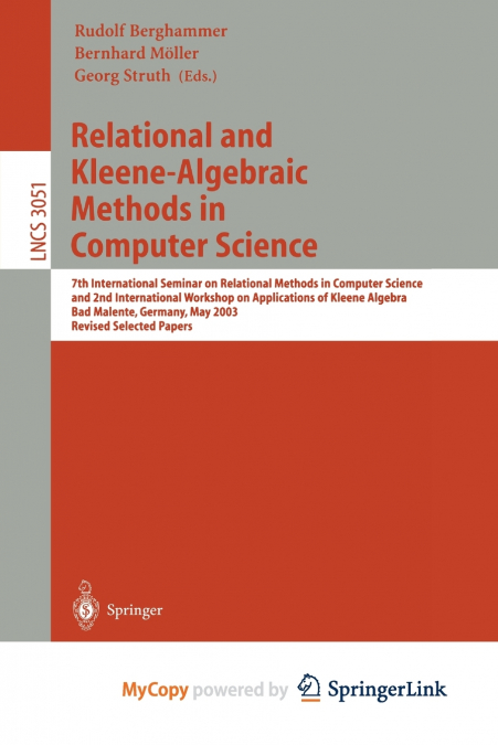 Relational and Kleene-Algebraic Methods in Computer Science