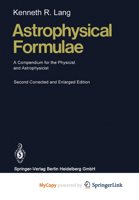 Astrophysical Formulae