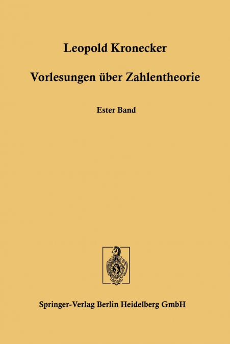 Vorlesungen über Zahlentheorie