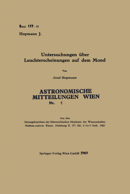 Untersuchungen über Leuchterscheinungen auf dem Mond