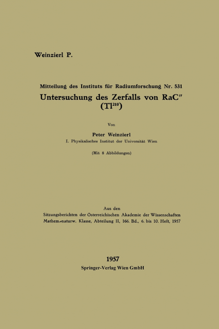 Untersuchung des Zerfalls von RaC″ (T1210)