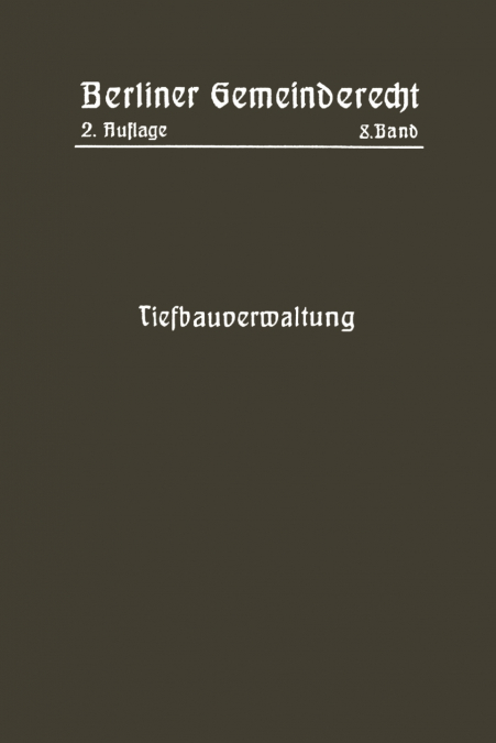 Tiefbauverwaltung