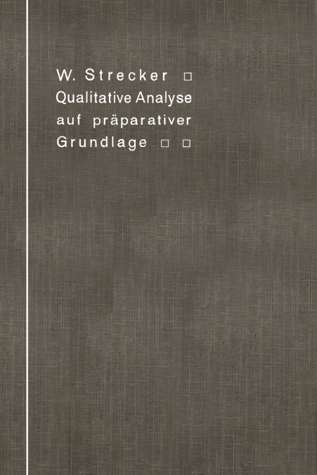 Qualitative Analyse auf präparativer Grundlage