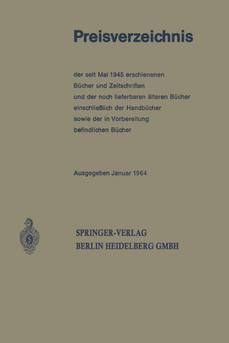 Preisverzeichnis