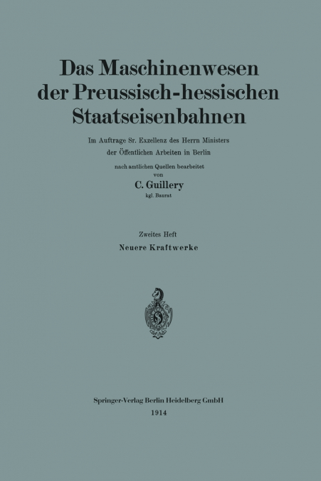 Neuere Kraftwerke Der Preussisch-Hessischen Staatseisenbahnen
