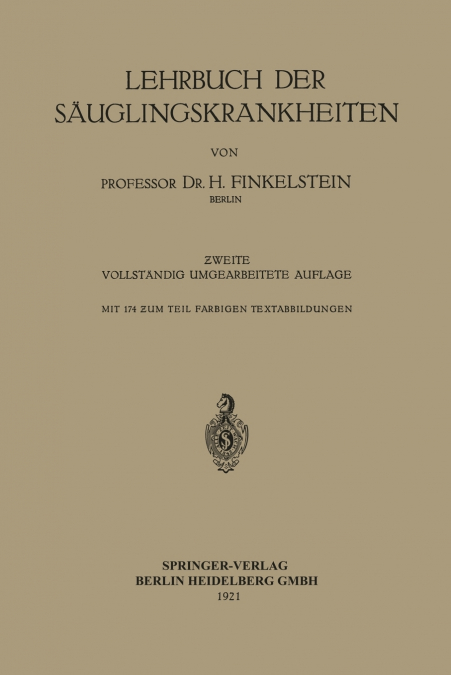 Lehrbuch der Säuglingskrankheiten