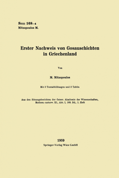 Erster Nachweis von Gosauschichten in Griechenland