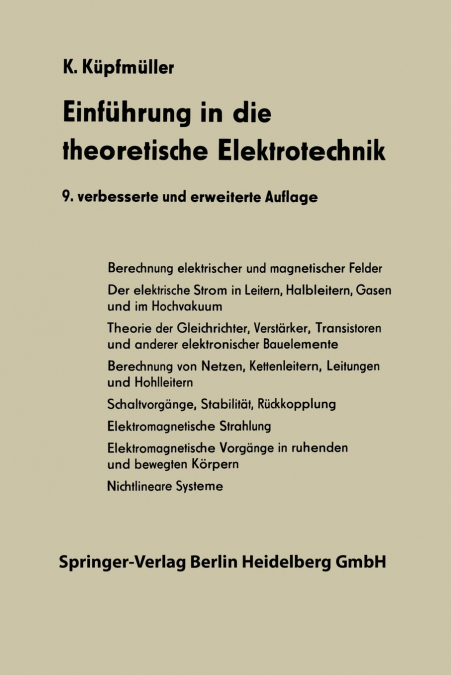 Einführung in die theoretische Elektrotechnik