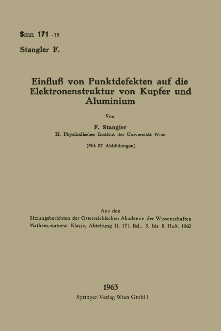 Einfluss Von Punktdefekten Auf Die Elektronenstruktur Von Kupfer Und Aluminium