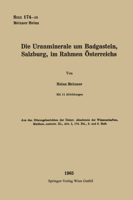 Die Uranminerale Um Badgastein, Salzburg, Im Rahmen Osterreichs