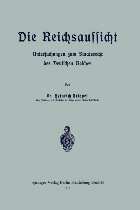 Die Reichsaufsicht