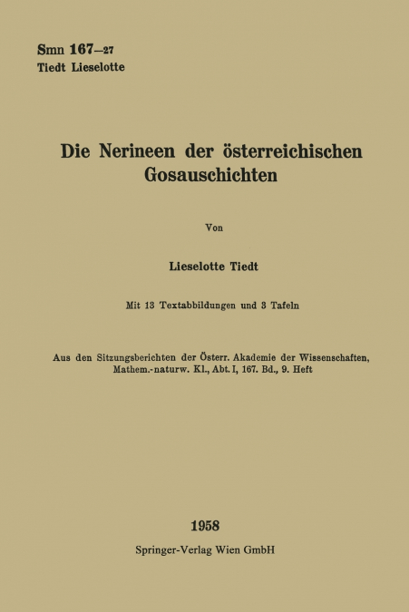 Die Nerineen Der Osterreichischen Gosauschichten