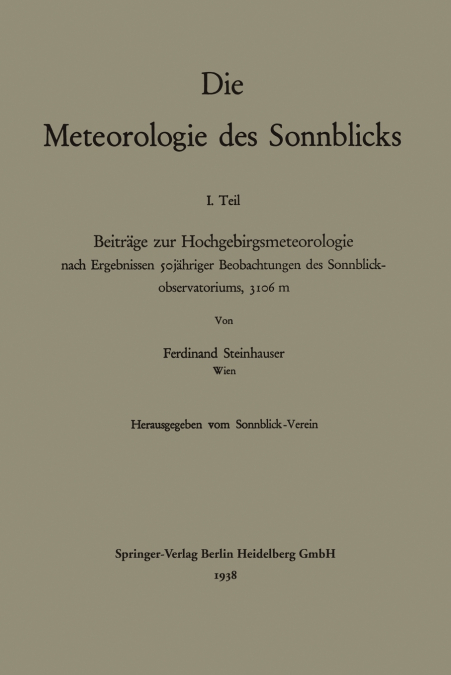 Die Meteorologie Des Sonnblicks