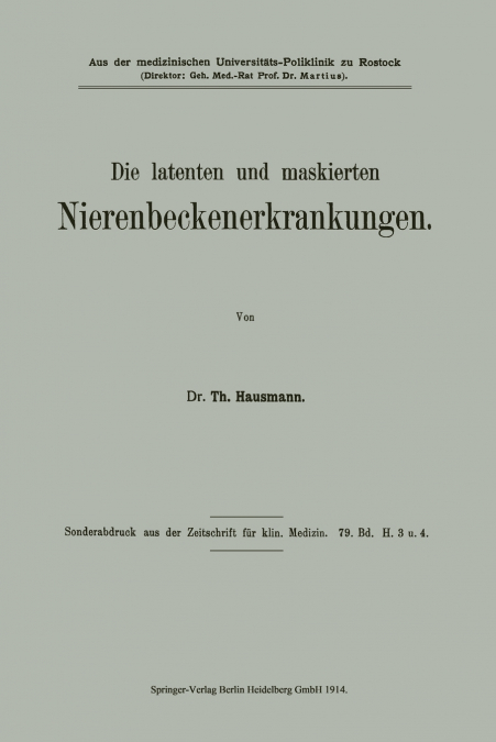 Die Latenten Und Maskierten Nierenbeckenerkrankungen