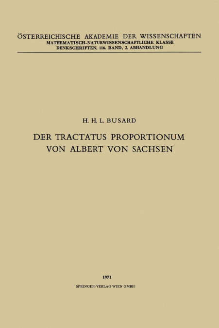 Der Tractatus Proportionum von Albert von Sachsen
