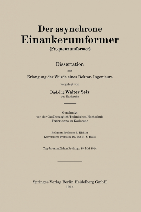 Der Asynchrone Einankerumformer (Frequenzumformer)