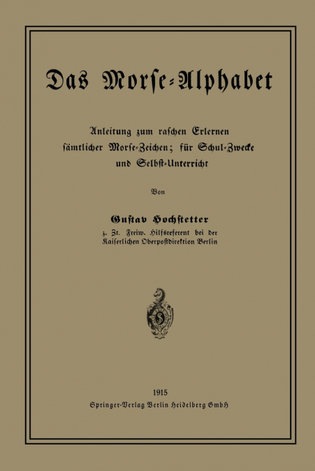 Das Morse-Alphabet
