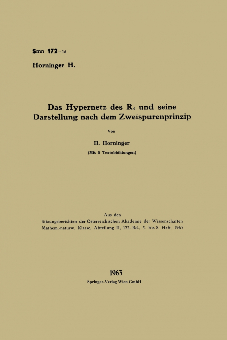 Das Hypernetz des R4 und seine Darstellung nach dem Zweispurenprinzip