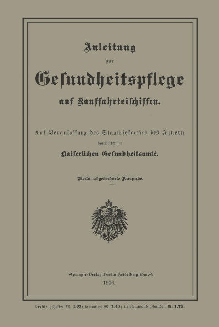 Anleitung Zur Gesundheitspflege Auf Kauffahrteischiffen