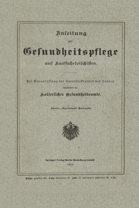 Anleitung Zur Gesundheitspflege Auf Kauffahrteischiffen