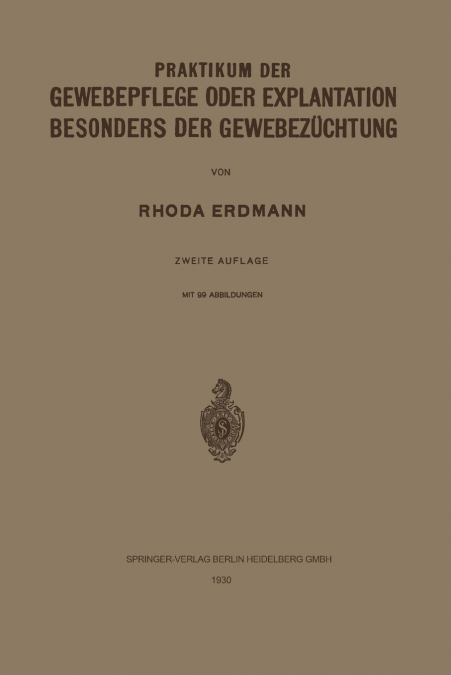 Praktikum Der Gewebepflege Oder Explantation Besonders Der Gewebezuchtung