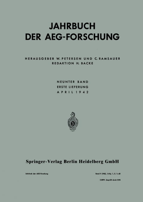 Jahrbuch Der Aeg-Forschung