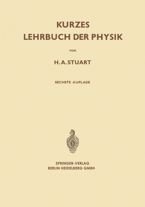 Kurzes Lehrbuch Der Physik