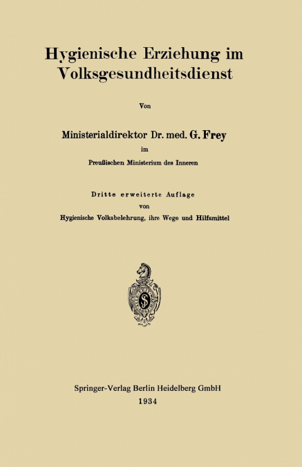Hygienische Erziehung Im Volksgesundheitsdienst