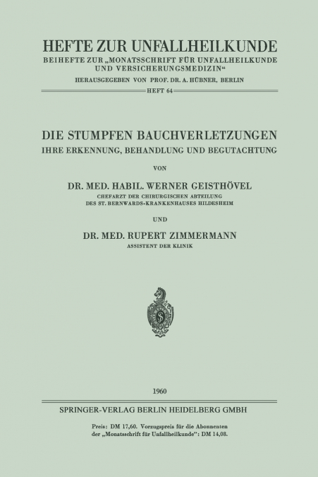 Die Stumpfen Bauchverletzungen