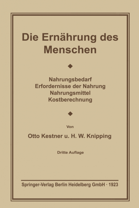 Die Ernährung des Menschen